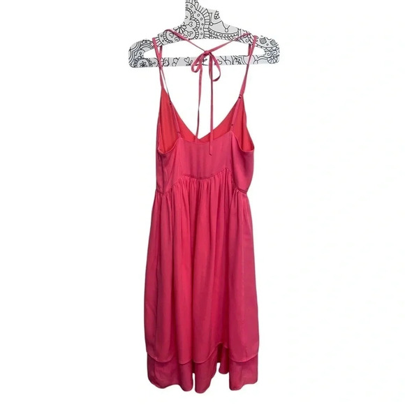 Rebecca Minkoff Belinda Pink Silk Halter Mini Dress Party Cocktail Evening - Picture 4 of 7